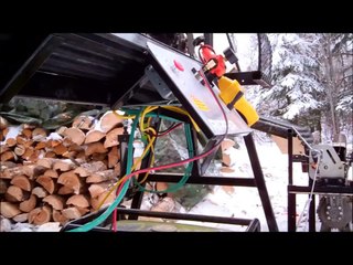 Custom Fabricated Homemade Firewood Processor Cheap and Easy Way to Cut Wood