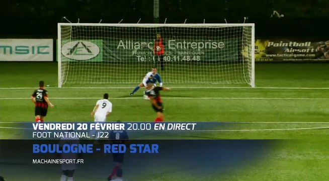 Foot National J22 : BOULOGNE vs RED STAR en direct sur MCS