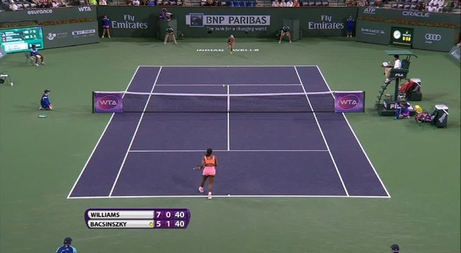 WTA Indian Wells - Victoire de Williams contre Bacsinszky
