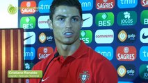 Ronaldo irritado com gritos por Messi em Guimarães