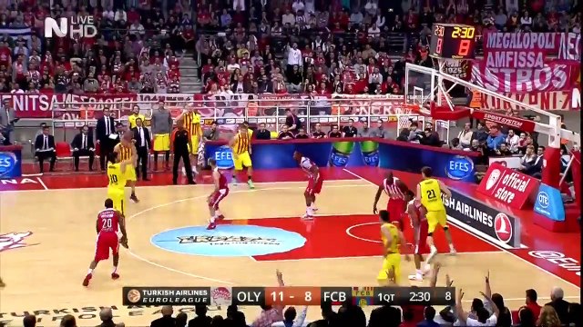 Olympiacos Le Pirée vs FC Barcelone 71-68 Highlights (2015)