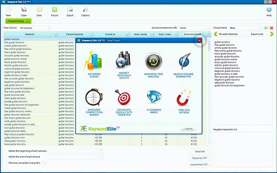 Keyword Elite Software - Market Research Sleuth