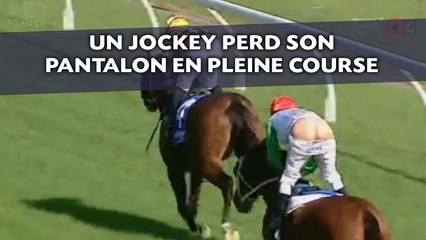 Un jockey perd son pantalon en pleine course