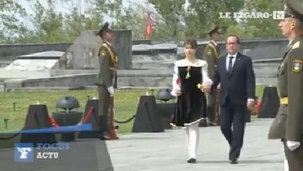 Hollande se recueille en Arménie pour le centenaire du génocide