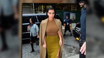 Kim Kardashian luce traje con tonos similares en Nueva York