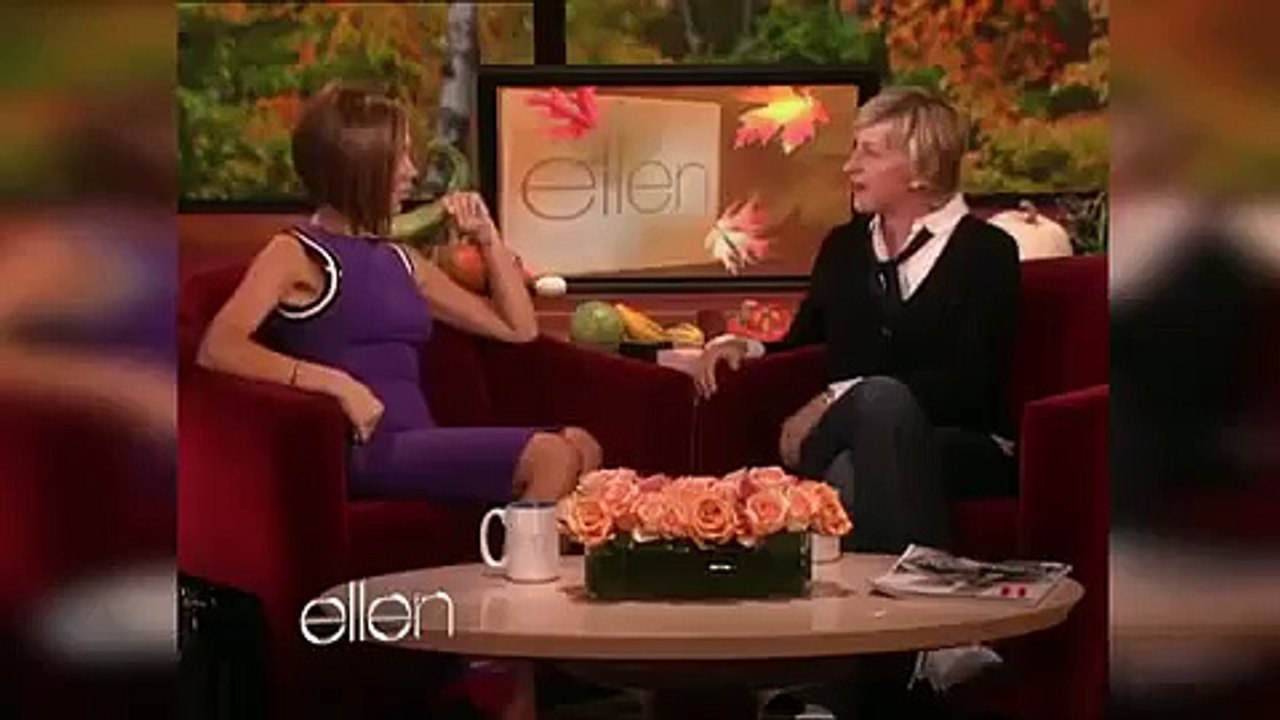 Victoria Beckham and Ellen swap shoes...