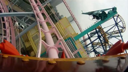 Diving Coaster Vanish Roller Coaster POV Cosmoworld Yokohama Japan 1080p HD