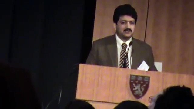 Hamid Mir's Lecture in Harvard University telling Americans we want to be your friends not slaves