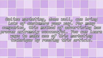A Short Guide To Marketing On The Internet