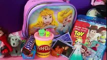 Surprise Box Opening Surprise Lunch Boxes Disney Princess Aurora VS Maleficent Play Doh Frozen Toys