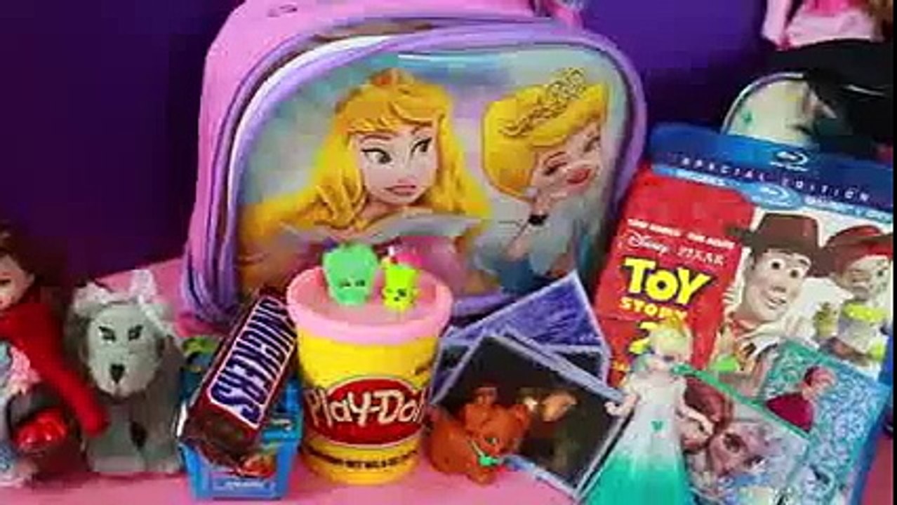 Surprise Box Opening Surprise Lunch Boxes Disney Princess Aurora VS Maleficent Play Doh Frozen Toys