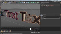 Cinema 4D text caps tutorial -  texture text caps, and create custom selection tags