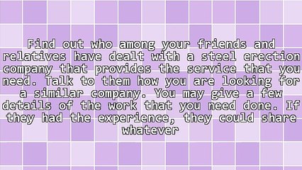 How To Find Steel Erection Companies