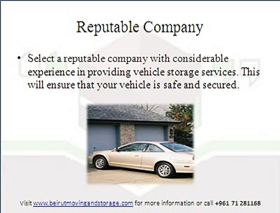 5 Tips to Locate Best Vehicle Storage Facility in Beirut, Lebanon