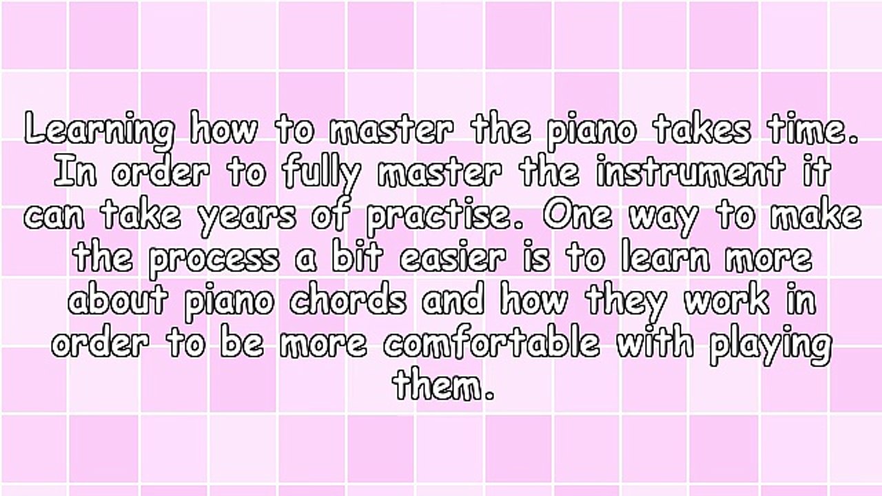 A Basic Introduction To Piano Chords