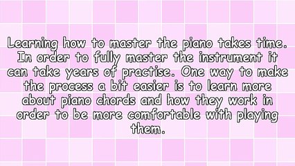 A Basic Introduction To Piano Chords