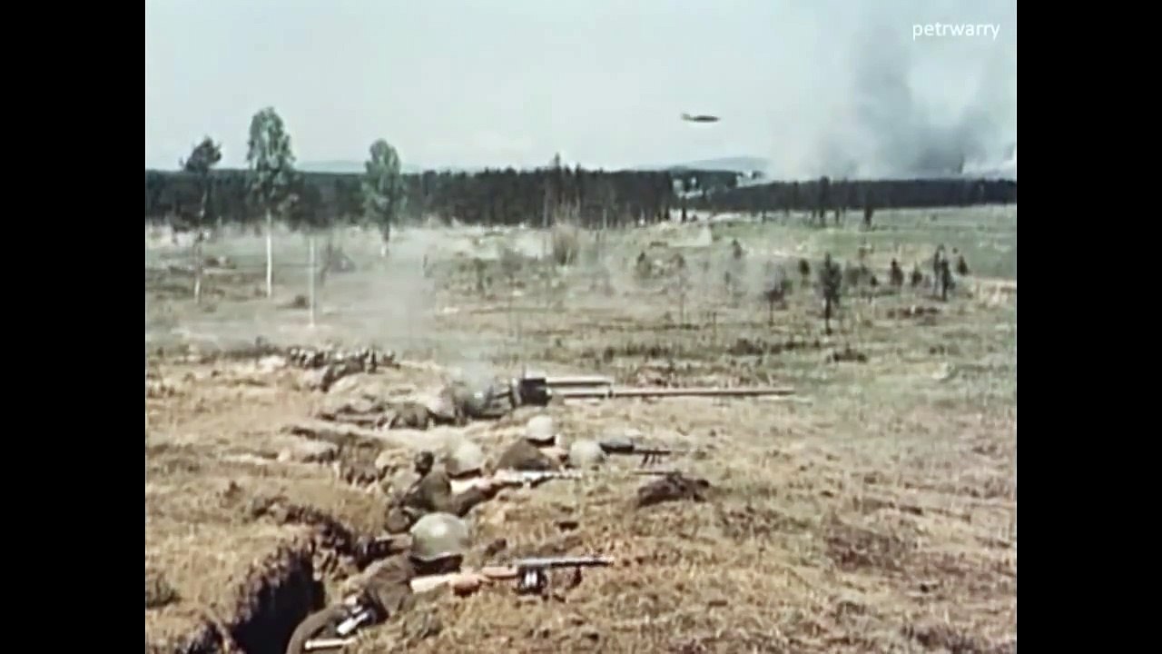 World War II Film "TANK BRIGADE" Combat Scenes-Eastern Front-MG42 T34 Pz.IV PPSh41 Panther DP27