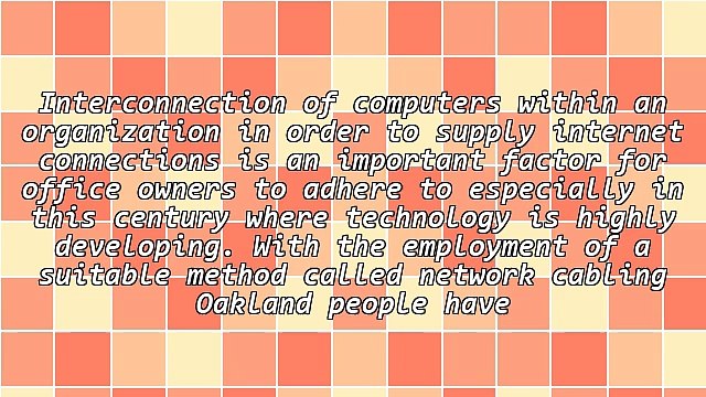 Knowing More About Network Cabling Oakland