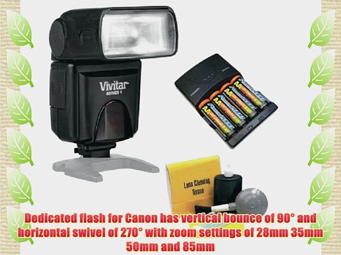 Canon Flash (E-TTL TTL-II) Bounce Zoom Swivel Head. (Alternative To Canon 430EX) High Powered