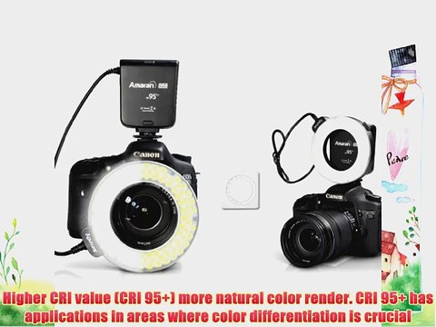 New Aputure Amaran Halo AHL-HC100 LED Ring Flash Light for Canon 1DX 5D Mark III 5D Mark II