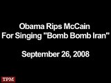 Obama Rips McCain For Singing 