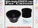 0.43X Wide Angle FISHEYE Lens WIth Macro For Canon Powershot G10 G11 G12 With Tube Adapter