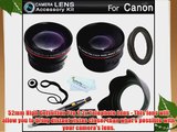 Wide Angle Telephoto Lens Kit For CANON VIXIA HF M52 HF M50 HF M500 HF M41 HF M40 HF M400 HF