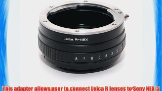 EzFoto Tilt Leica R Lens to Sony Alpha Nex E-mount Camera Adapter for Sony NEX-3 NEX-5 NEX-3C