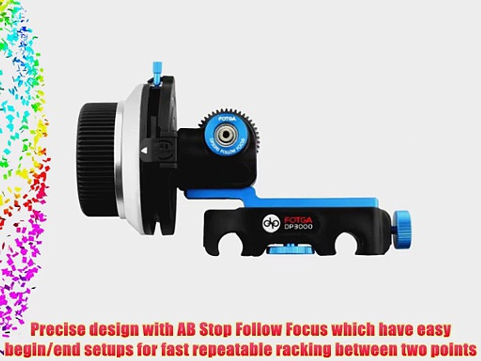 FOTGA DP3000 M4 DSLR Quick Release QR follow focus with A/B hard stop support all DSLR Canon