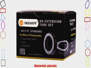 Neewer? 3 Piece 13mm-21mm-31 mm Macro Extension Tube Set with Autofocus and Auto-Exposure (for