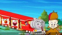 3D Elmer Fudd Cartoon | Fruit Train Rhymes For Kids | Popular Fruits For Childrens