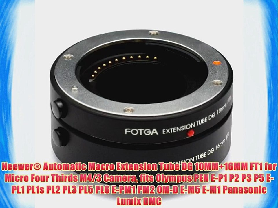 Neewer? Automatic Macro Extension Tube DG 10MM 16MM FT1 for Micro Four Thirds M4/3 Camera fits