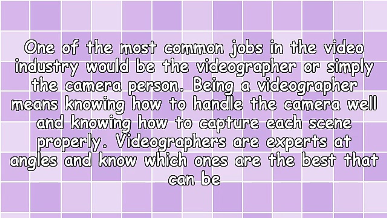Jobs In The World Of Video Production San Jose
