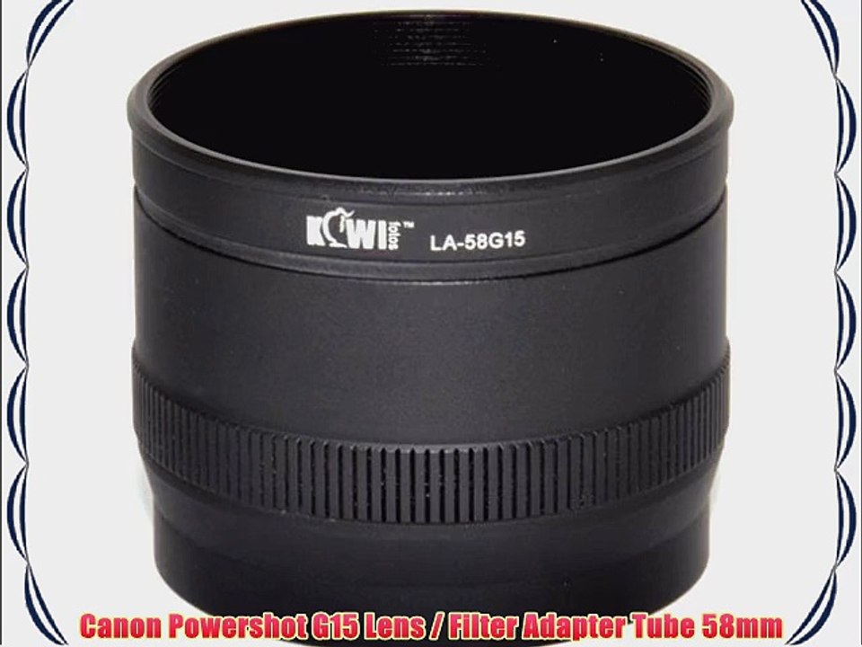 Canon Powershot G15 Lens / Filter Adapter Tube 58mm video Dailymotion