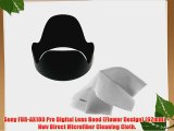 Sony FDR-AX100 Pro Digital Lens Hood (Flower Design) (62mm)   Nwv Direct Microfiber Cleaning