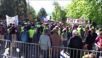 Manifestation contre le projet de lignes à haute tension dans les Hautes-Alpes