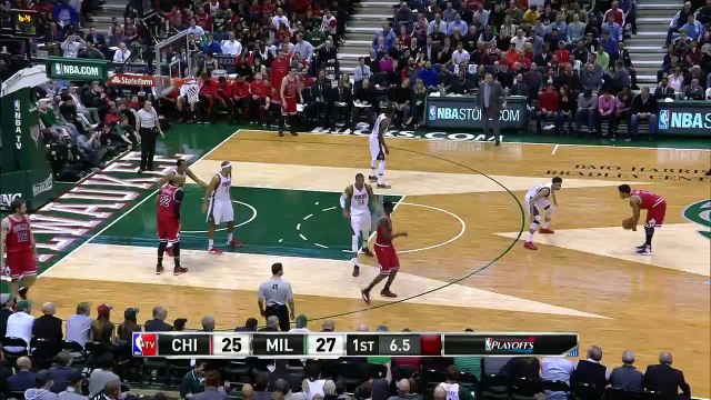 Derrick Rose Floater _ Bulls vs Bucks _ Game 3 _ April 23, 2015 _ 2015 NBA Playoffs