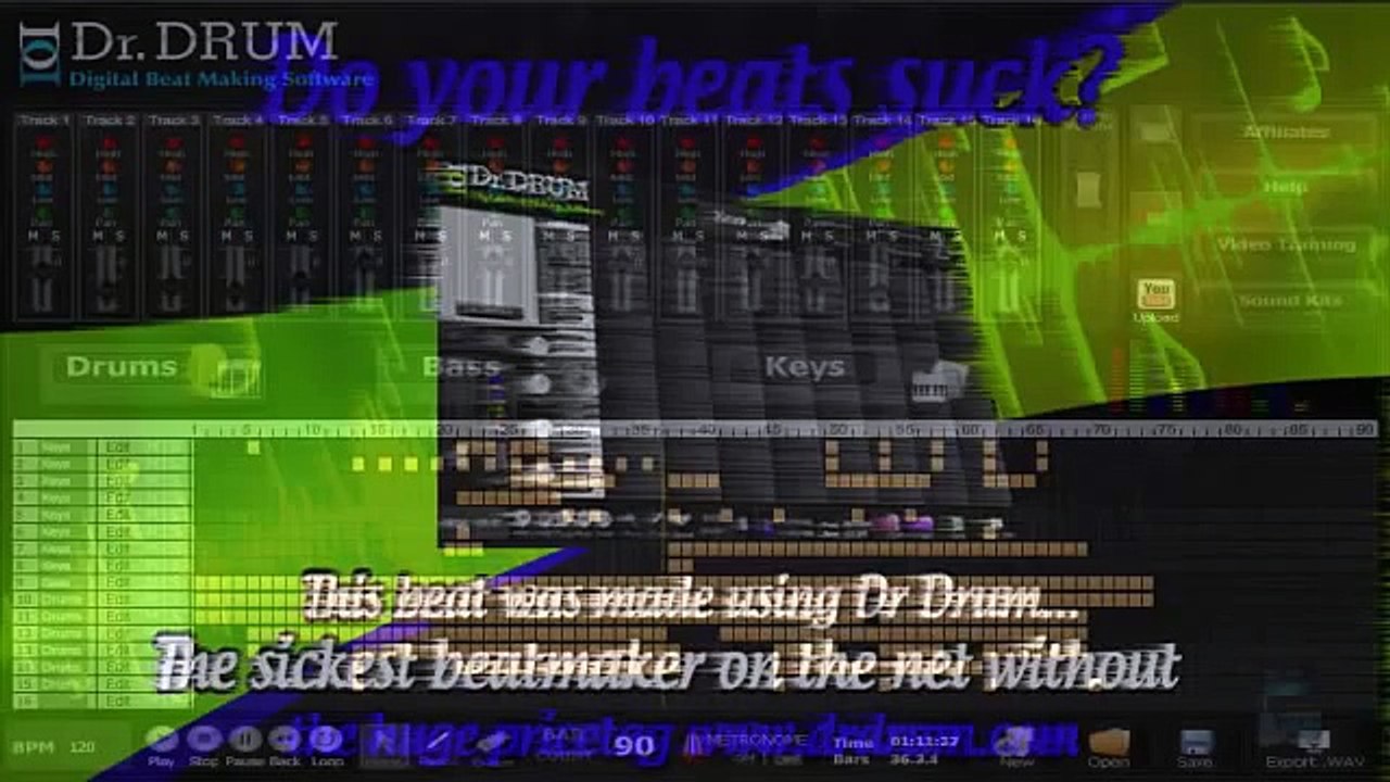 Making music beats with Dr Drum - software beat maker
