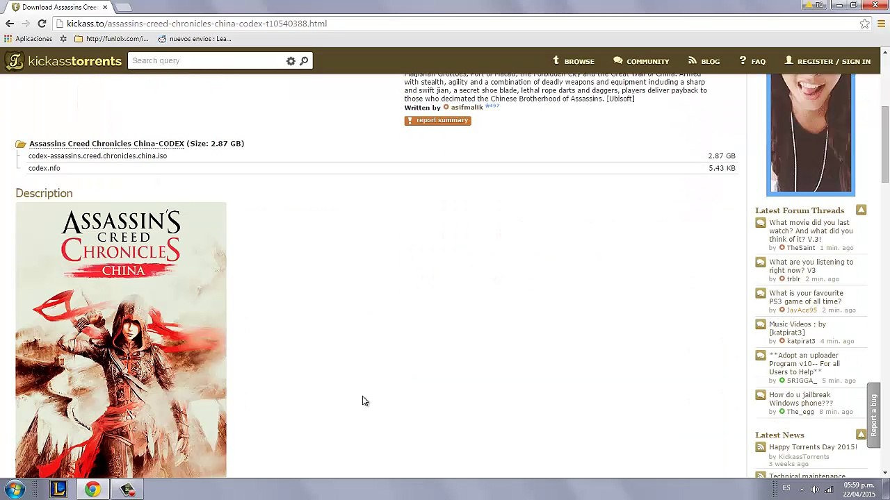 Descargar Assassins Creed Chronicles : China Para PC  1 LINK