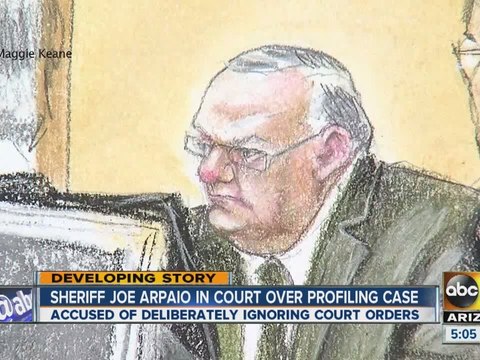 Sheriff Joe Arpaio in court over profiling case