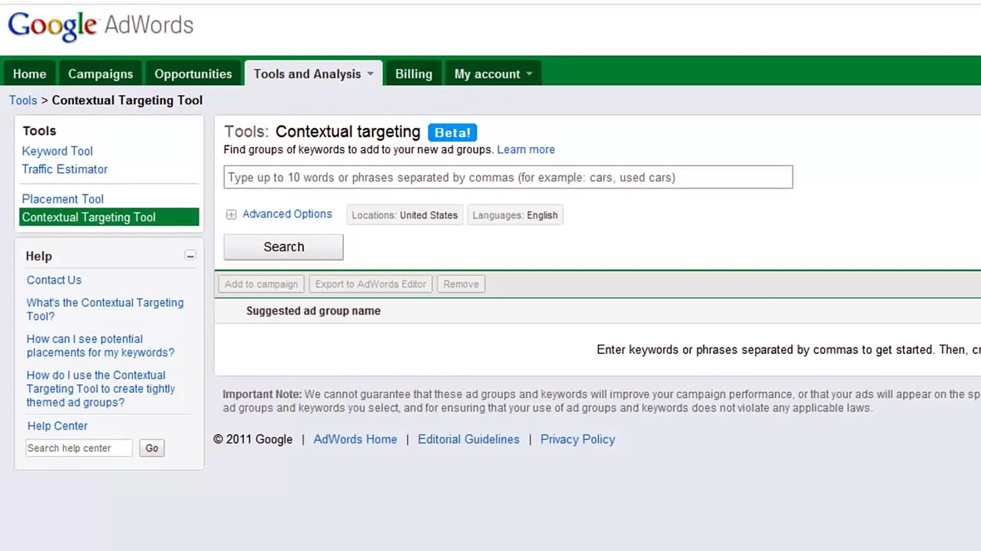 google ppc cost estimator