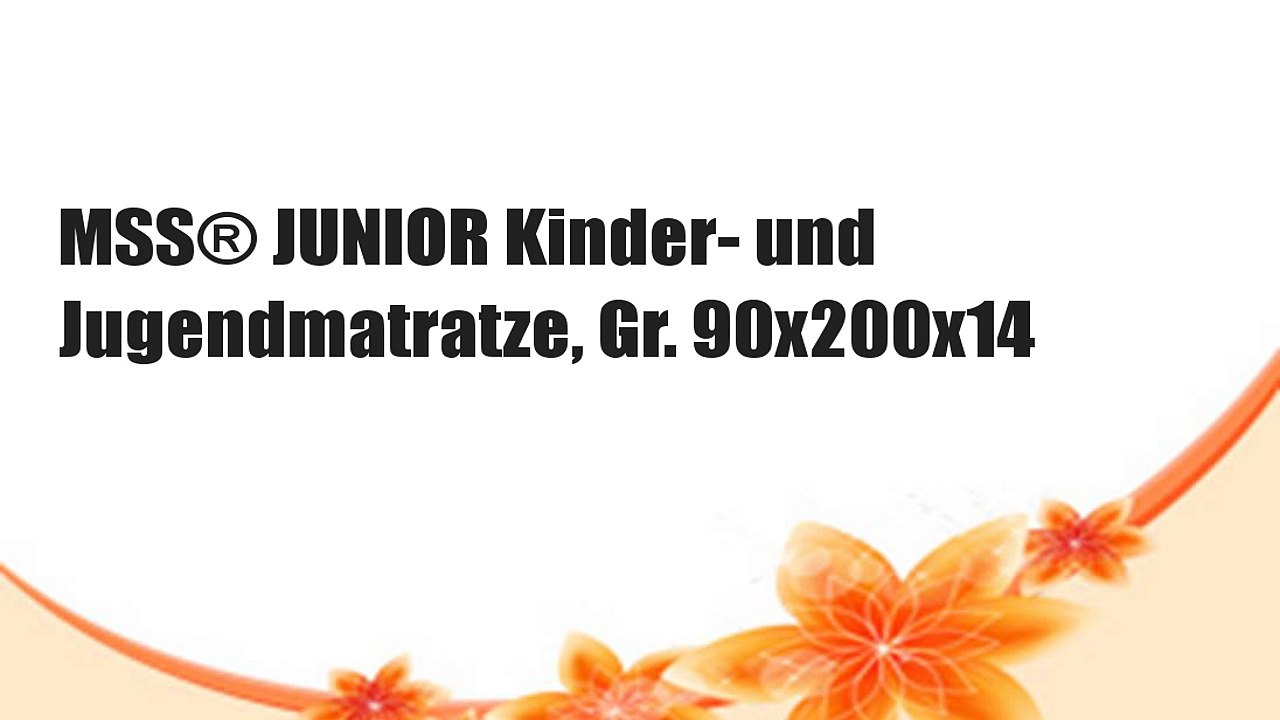 MSS® JUNIOR Kinder- und Jugendmatratze, Gr. 90x200x14