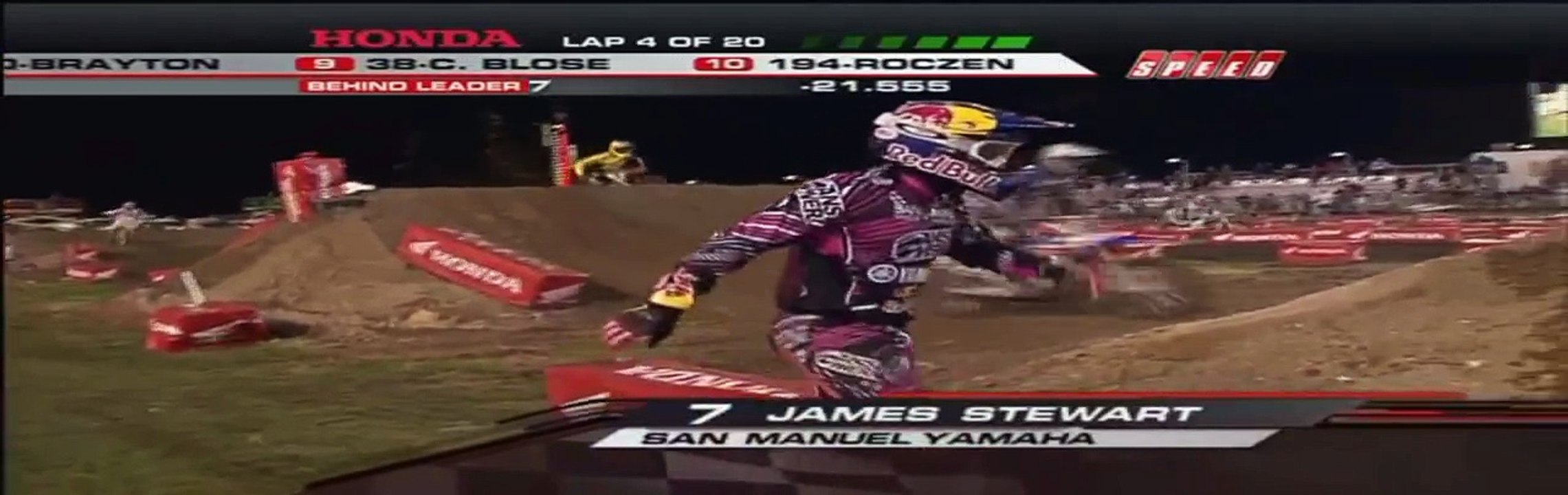 James Stewart Clearing Wall Jump + Crash Daytona Supercross 2011 HD