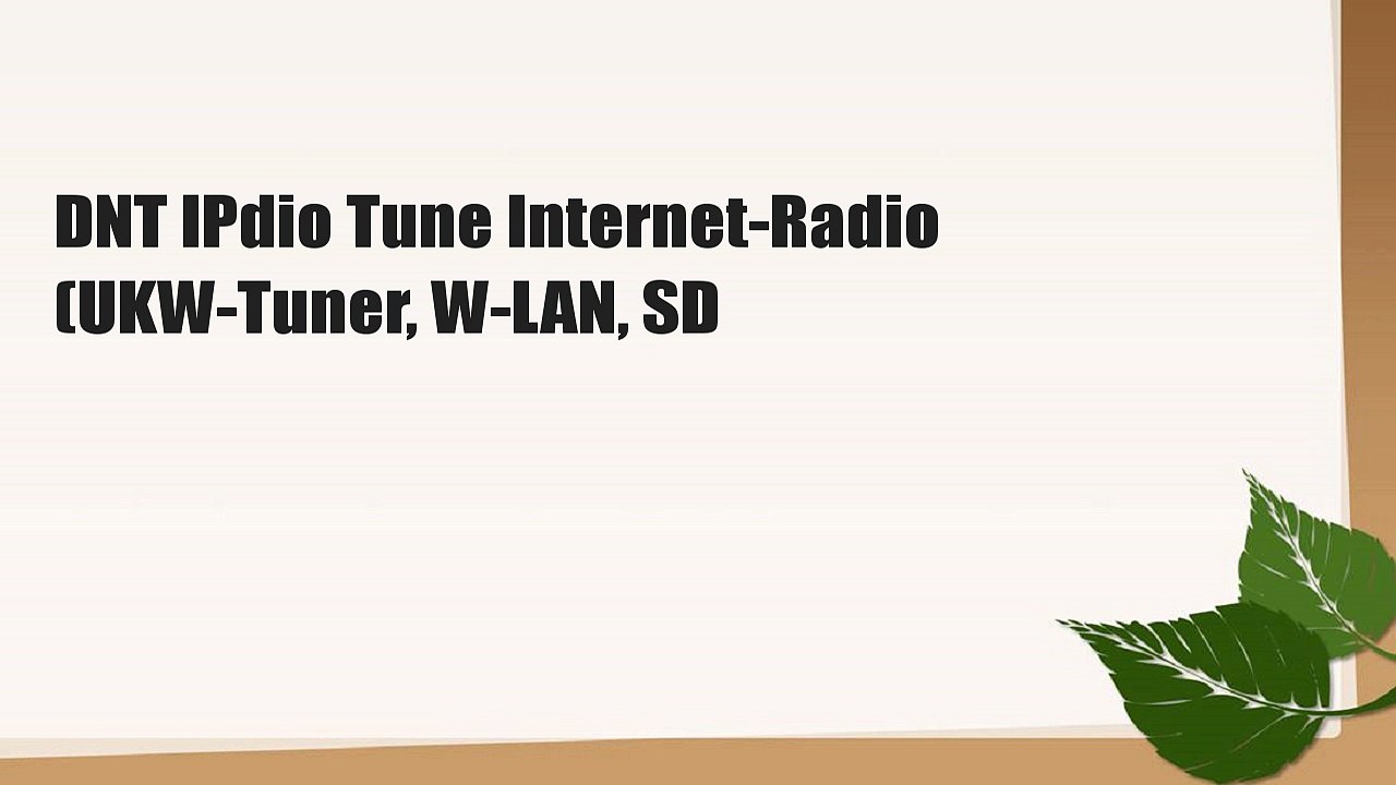 DNT IPdio Tune Internet-Radio (UKW-Tuner, W-LAN, SD