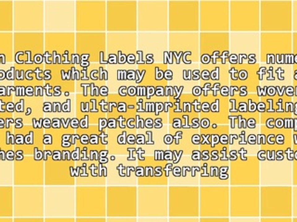 Woven Clothing Labels NYC Supplies Many Products For All Types Of Clothing
