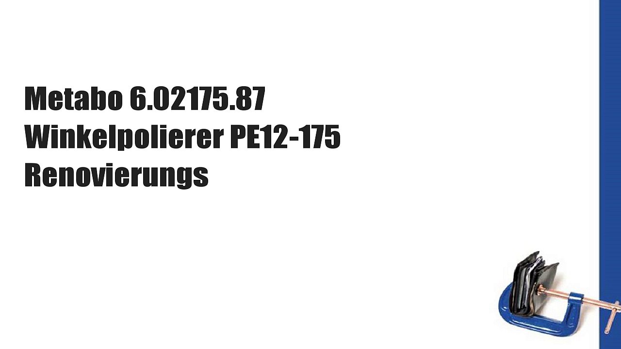 Metabo 6.02175.87 Winkelpolierer PE12-175 Renovierungs