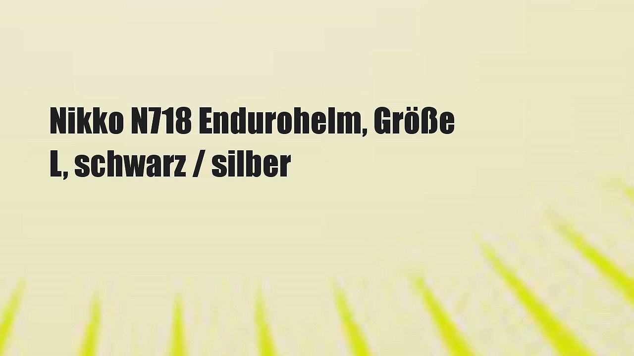 Nikko N718 Endurohelm, Größe L, schwarz / silber
