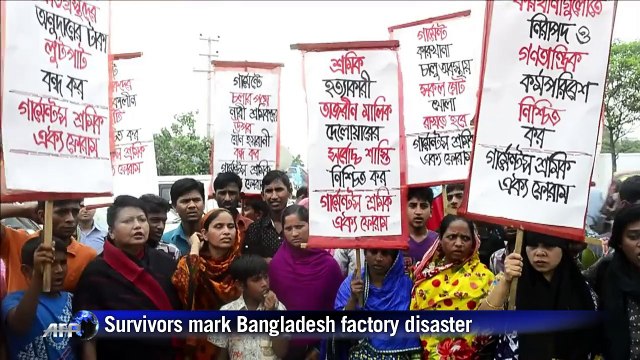 Tears and anger as survivors mark Bangladesh factory disaster