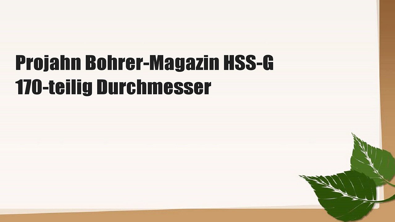 Projahn Bohrer-Magazin HSS-G 170-teilig Durchmesser