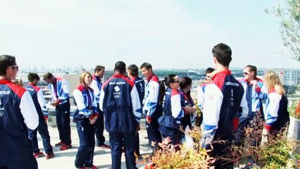 Bakou 2015 - Adams à la tête de l'équipe britannique